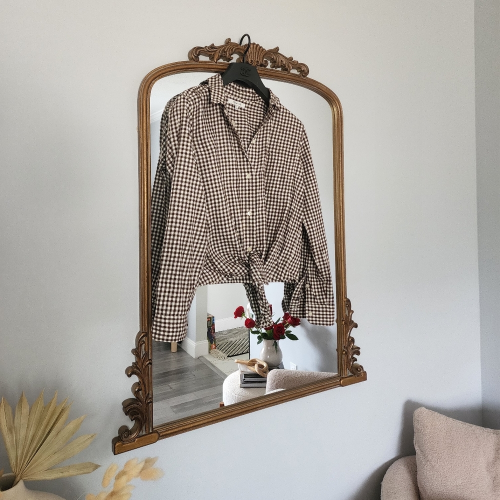 Madewell Tie-Front Shirt in Gingham Check